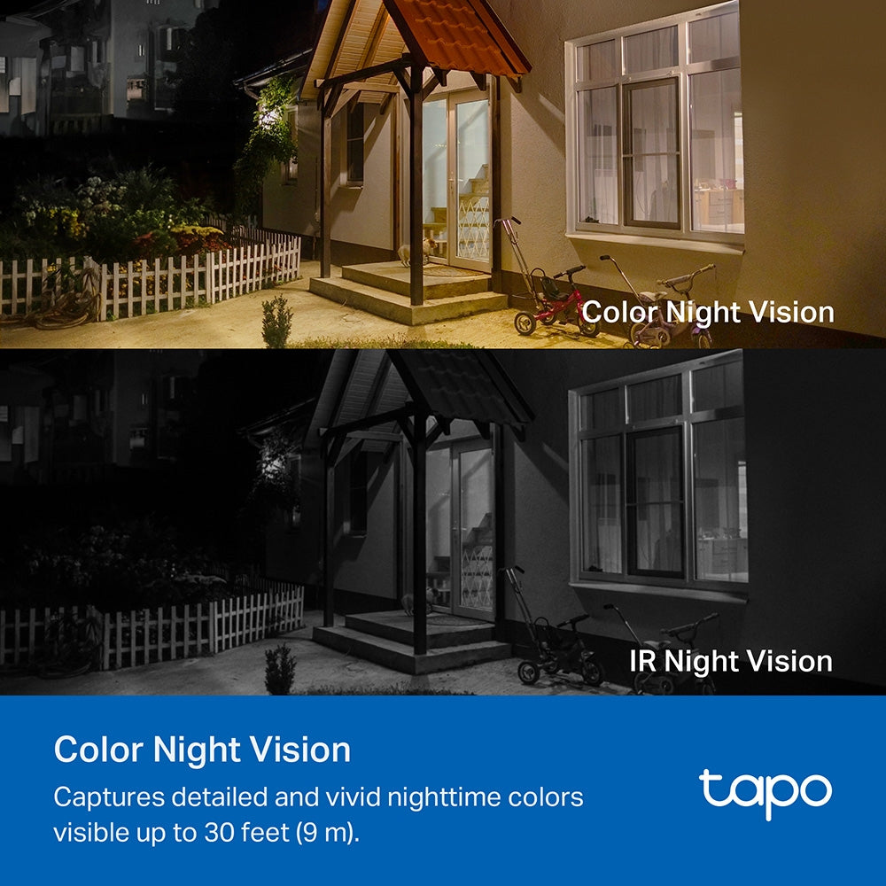 TP-Link Tapo C410 Wire-Free Outdoor Security Camera, 2K, 180-Day Battery, Colour Night Vision, IP65, AI Detection, White