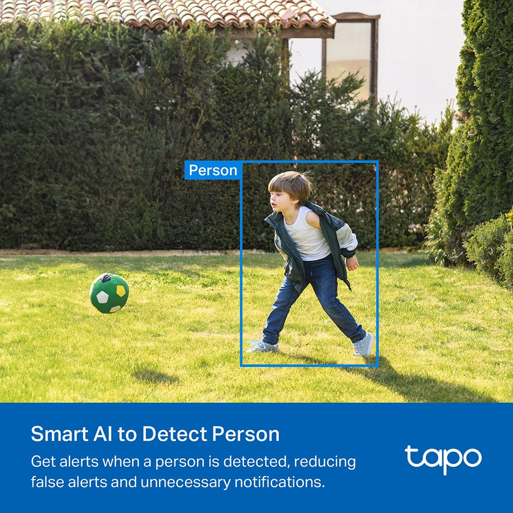TP-Link Tapo C410 Wire-Free Outdoor Security Camera, 2K, 180-Day Battery, Colour Night Vision, IP65, AI Detection, White