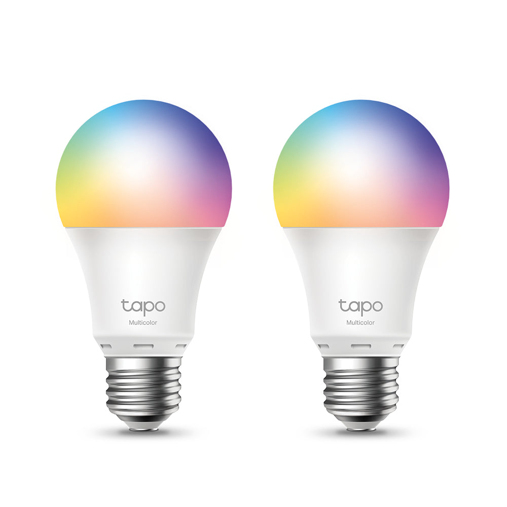 TP-Link Tapo L530E Smart Wi-Fi Light Bulb, Multicolour, E27, 2-Pack