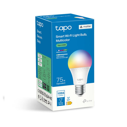 TP-Link Tapo L535E Smart Multicolor Matter LED Bulb, E27, 8.6W, 1055lm