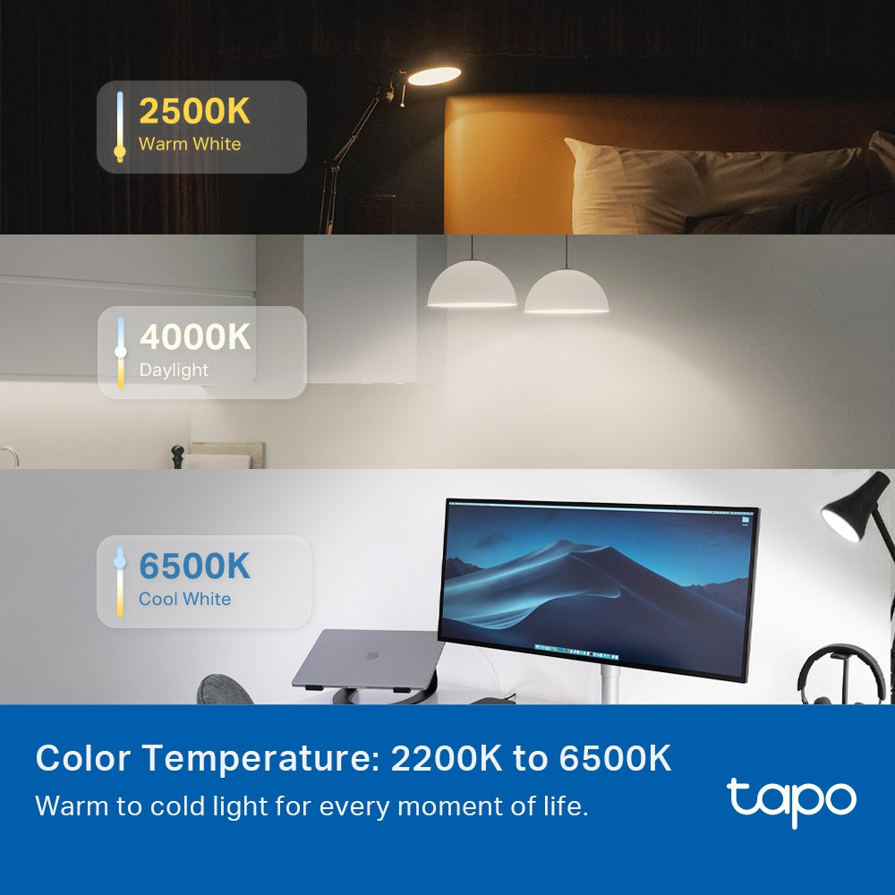 TP-Link Tapo L535E Smart Multicolor Matter LED Bulb, E27, 8.6W, 1055lm