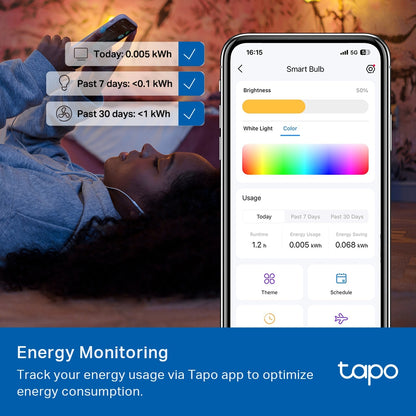 TP-Link Tapo L535E Smart Multicolor Matter LED Bulb, E27, 8.6W, 1055lm