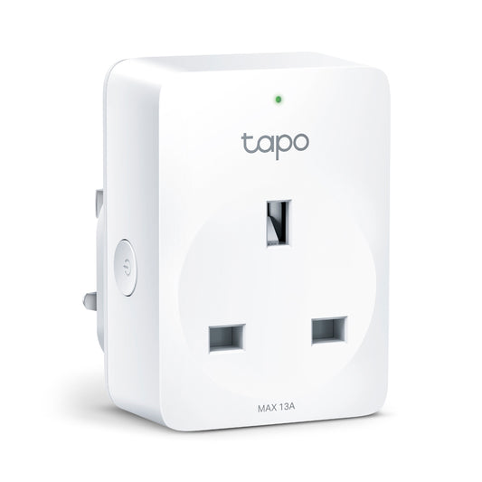 TP-Link Tapo P110 Mini Smart Wi-Fi Socket, Energy Monitoring, 2990W, 16A, UK Plug, White