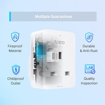 TP-Link Tapo P110 Mini Smart Wi-Fi Socket, Energy Monitoring, 2990W, 16A, UK Plug, White