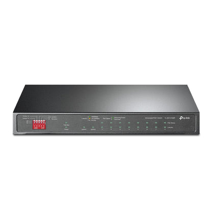 TP-Link TL-SG1210MP, 10-Port Gigabit Unmanaged PoE+ Switch, 8x PoE+, 1x SFP, 123W Budget, Fanless, Black