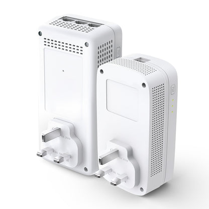 TP-Link TL-WPA8631P KIT AV1300 Gigabit Passthrough Powerline AC1200 Wi-Fi Kit, HomePlug AV2, OneMesh, 3x Gigabit Ports, UK Plug, White