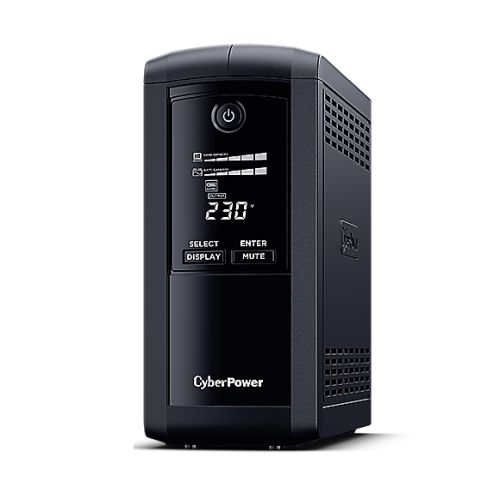 CyberPower Value Pro 1000VA Line Interactive Tower UPS, 550W, LCD Display, 6x IEC, AVR Energy Saving, 1Gbps Ethernet - PC Gear UK