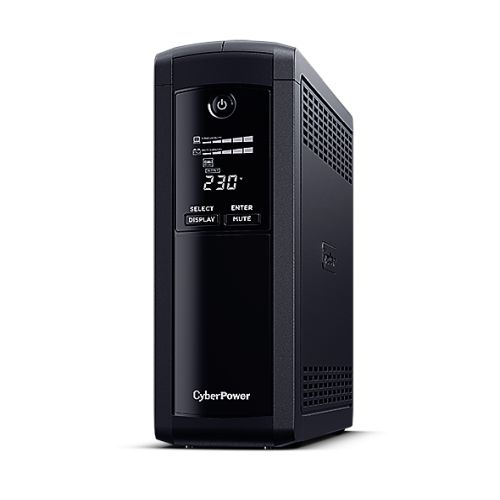 CyberPower Value Pro 1200VA Line Interactive Tower UPS, 720W, LCD Display, 8x IEC, AVR Energy Saving, 1Gbps Ethernet - PC Gear UK