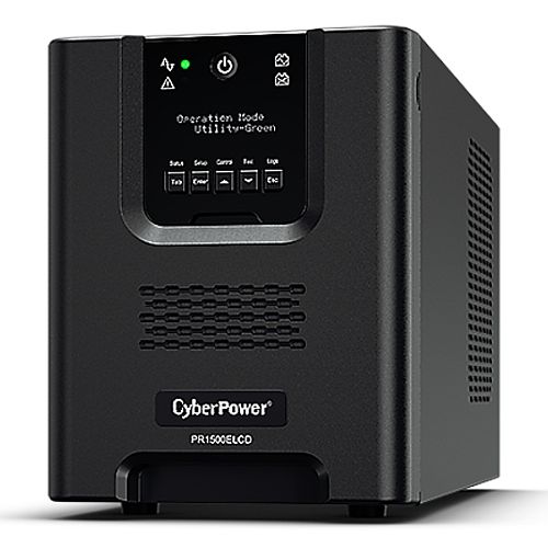 CyberPower 1500VA Line Interactive Tower Pro UPS, 1350W, LCD Display, 8x IEC, AVR Energy Saving, Hot-Swap Batteries - PC Gear UK