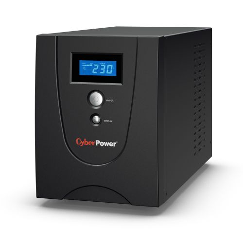 CyberPower Value 2200VA Line Interactive Tower UPS, 1320W, LCD Display, 6x IEC, AVR Energy Saving, Configurable Alarm - PC Gear UK