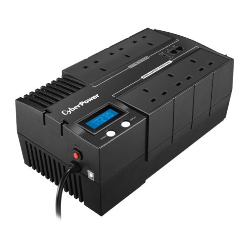 CyberPower BRICs 700VA Line Interactive UPS, 420W, LCD Display, 6x UK Plug, AVR Energy Saving, Wall Mountable - PC Gear UK