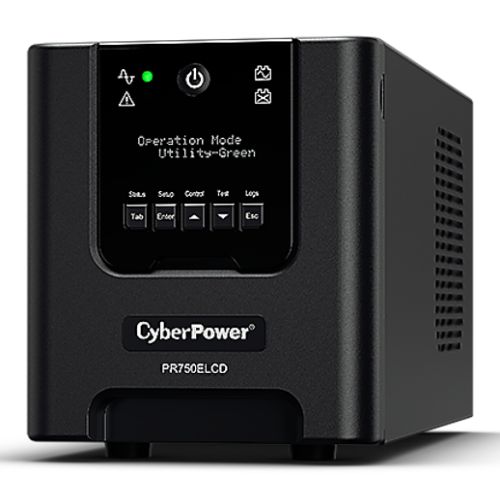 CyberPower 750VA Line Interactive Tower Pro UPS, 675W, LCD Display, 6x IEC, AVR Energy Saving, Hot-Swap Batteries - PC Gear UK