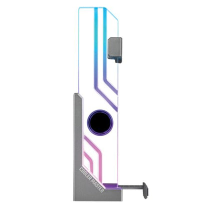 Cooler Master Atlas ARGB GPU Support Bracket, Infinity Mirror Design, Edge-Lit ARGB Tempered Glass, Aluminium Stand