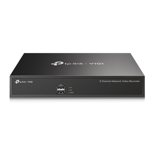 TP-LINK (VIGI NVR1008H) 8-Channel NVR, No HDD (Max 10TB), 4-Channel Simultaneous Playback, Remote Monitoring, H.265+, Two-Way Audio - PC Gear UK