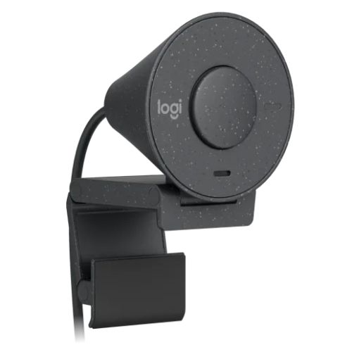Logitech BRIO 305 1080p 2MP Webcam, USB-C, Light Correction, Privacy Shutter, Noise-Reducing Mic, Graphite - PC Gear UK