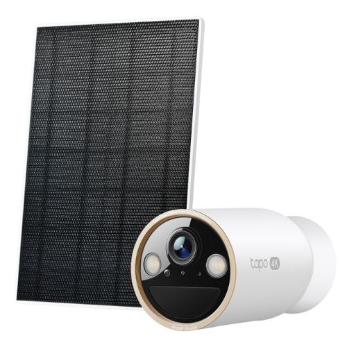 TP-LINK (TAPO C460 KIT) Smart Battery-Powered 4K Outdoor Security Camera and Solar Panel, 10000mAh Battery, Colour Night Vision, AI Detection, Alarms, 2-Way Audio, No Hub Required - PC Gear UK