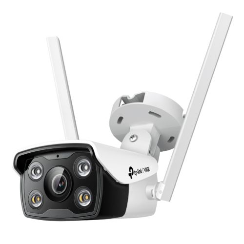 TP-LINK (VIGI C340-W 4MM) 4MP Outdoor Full-Colour Wi-Fi Bullet Network Camera w/ 4mm Lens, Spotlight LEDs, Smart Detection, Two-Way Audio, H.265+ - PC Gear UK