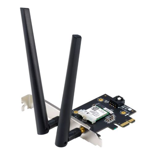 Asus (PCE-AXE5400) AXE5400 Wi-Fi 6E Tri-Band PCI Express Adapter, Bluetooth 5.2, OFDMA & MU-MIMO - PC Gear UK