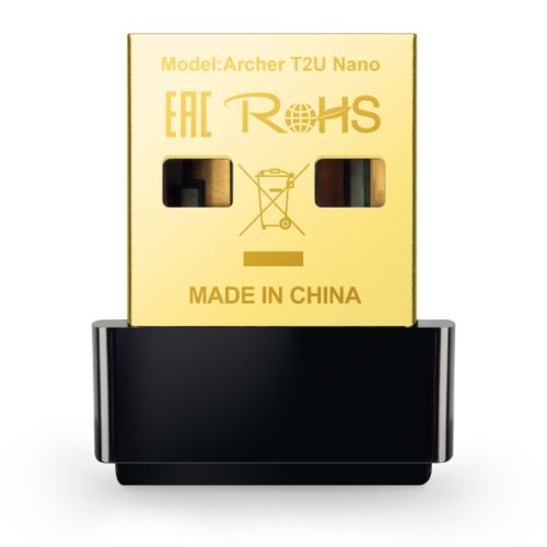 TP-LINK (Archer T2U Nano) AC600 (433+150) Wireless Dual Band USB Adapter, Advanced Security - PC Gear UK