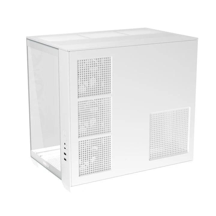 ASUS A32 PLUS ARGB Dual-Chamber ATX Mid Tower Case | 270° Panoramic | 4 ARGB Fans | White