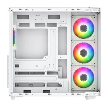 Vida Edge ATX Mid-Tower Gaming Case, Tempered Glass, 4x ARGB Fans, White