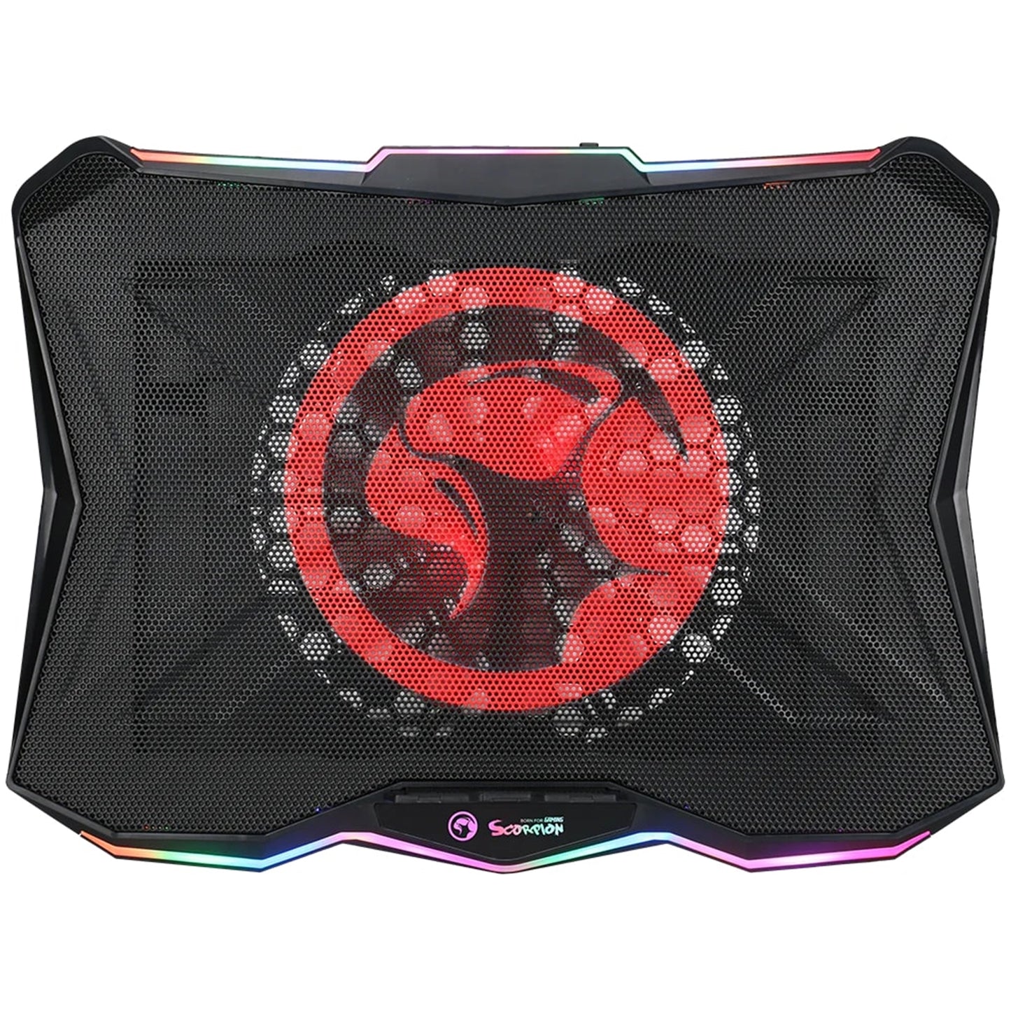 Marvo Scorpion FN-40 Atlas 40 RGB Laptop Cooling Stand | 9"-17.3" | USB Powered | Black