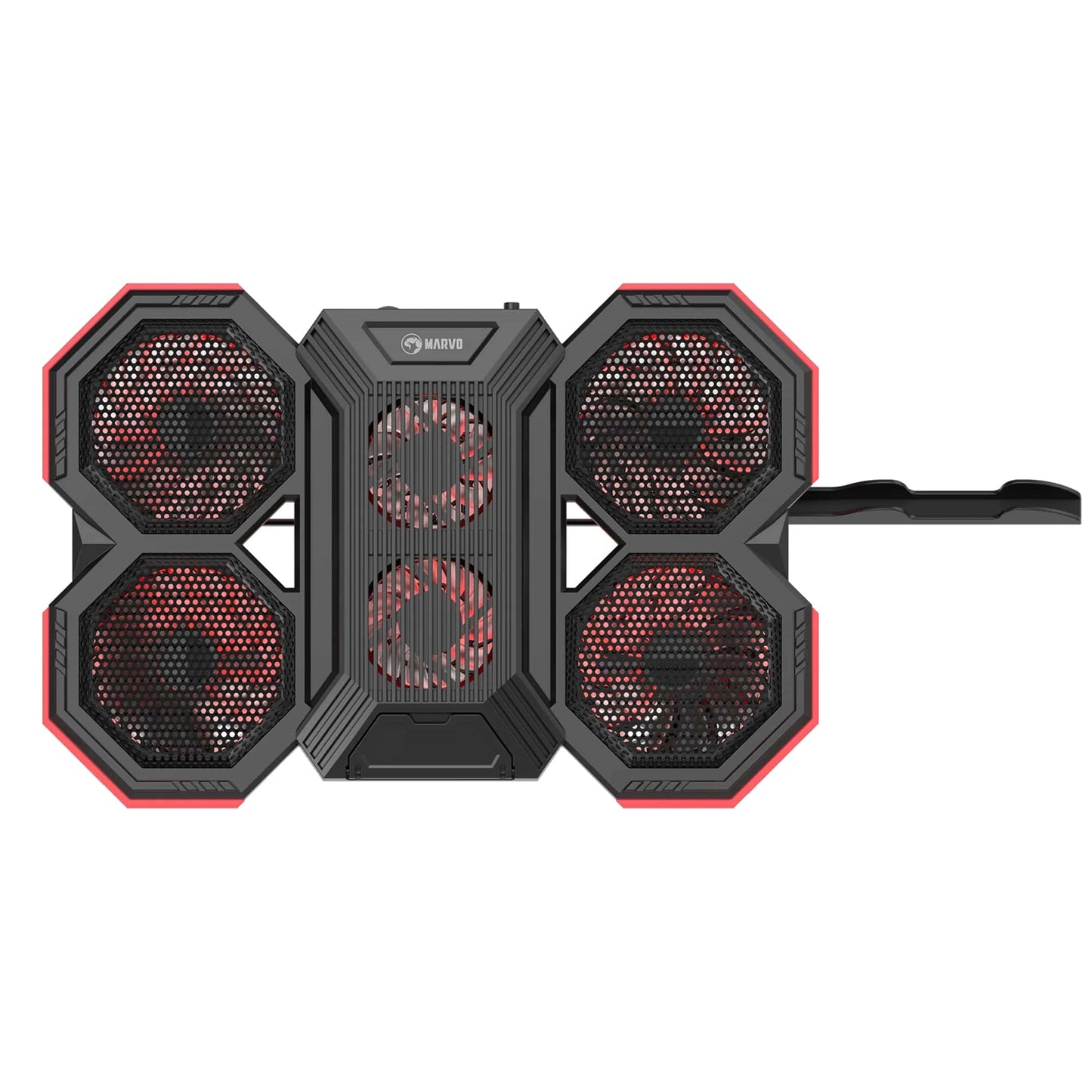 Marvo Scorpion FN-41 Atlas 60 Six Fan Laptop Cooling Stand | RGB | 9"-17.3" | USB Powered | Black