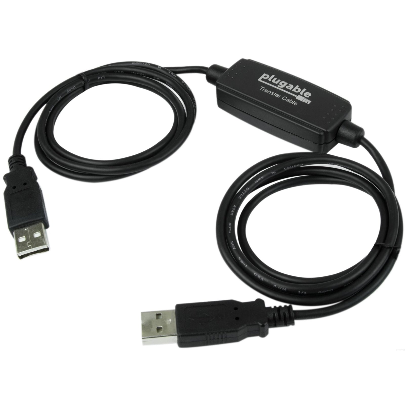 Plugable USB-EASY-TRAN Windows XP/Vista/7/8/8.1/10/11 PC to PC Transfer Cable - PC Gear UK