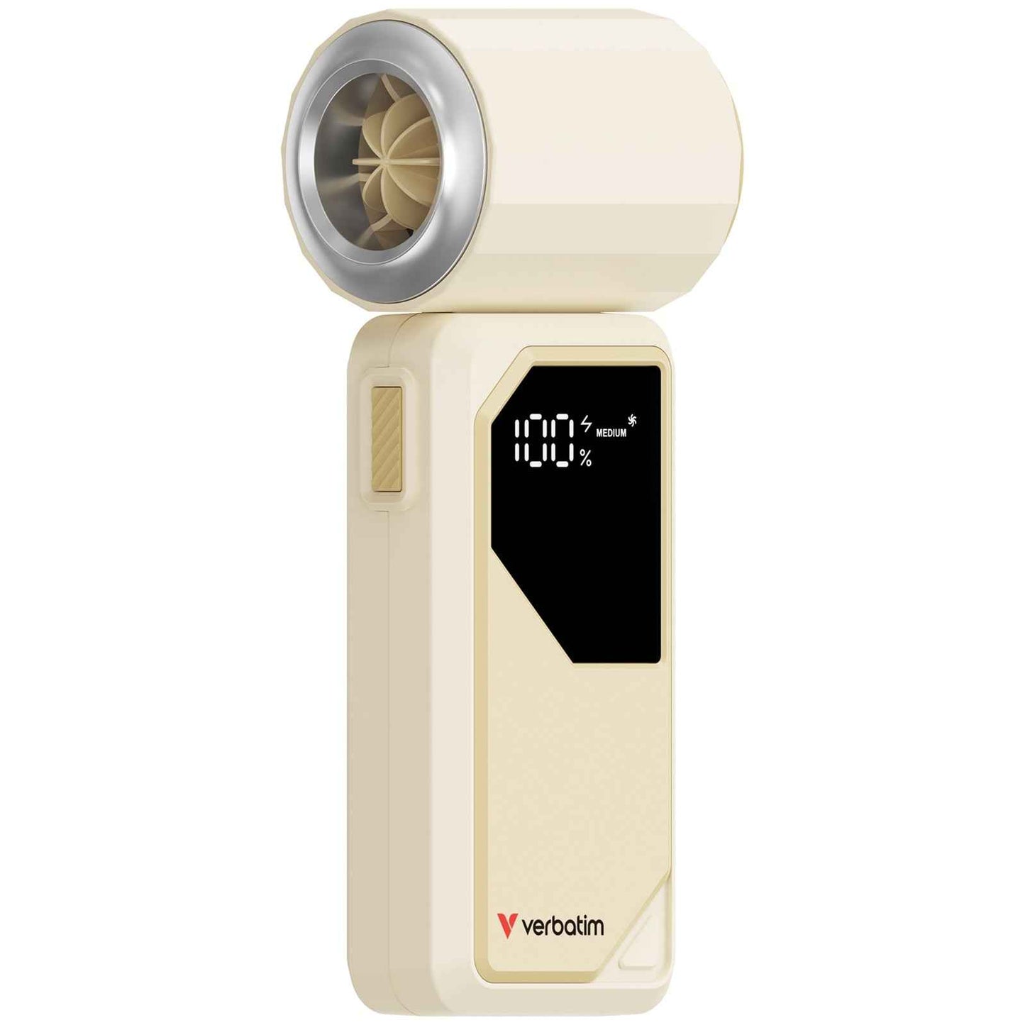 Verbatim Cool 'n' Go AirJet Handheld Fan, White, Silver