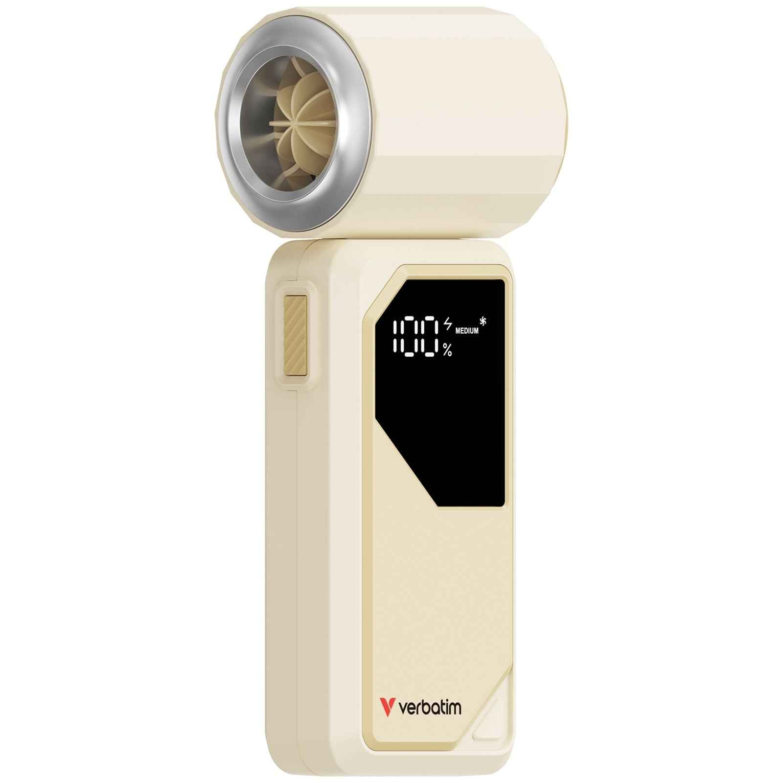 Verbatim Cool 'n' Go AirJet Handheld Fan, White, Silver