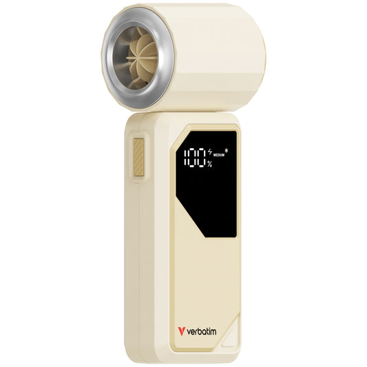 Verbatim (32341) Cool 'n' Go AirJet Handheld Fan - White/Silver