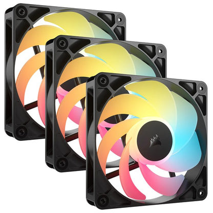 Corsair RS120-R ARGB Reverse Rotor 120mm Case Fan | 3-Pack | Black