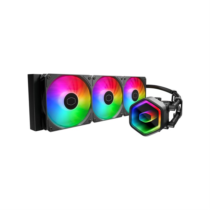 Cooler Master MasterLiquid 360 Core II ARGB, 360mm AIO Liquid CPU Cooler, Black