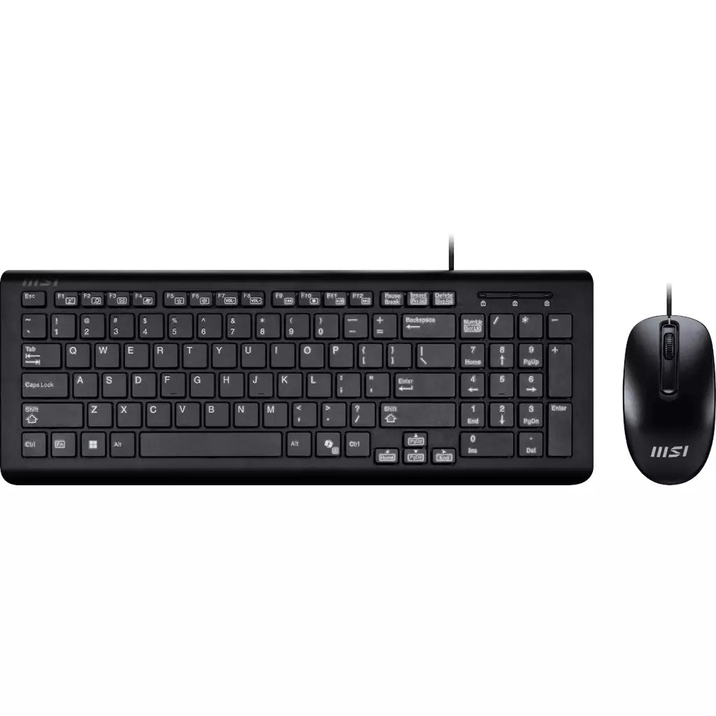 MSI Copilot Pro Wired Keyboard & Mouse Combo - UK QWERTY, 99 Keys, Black