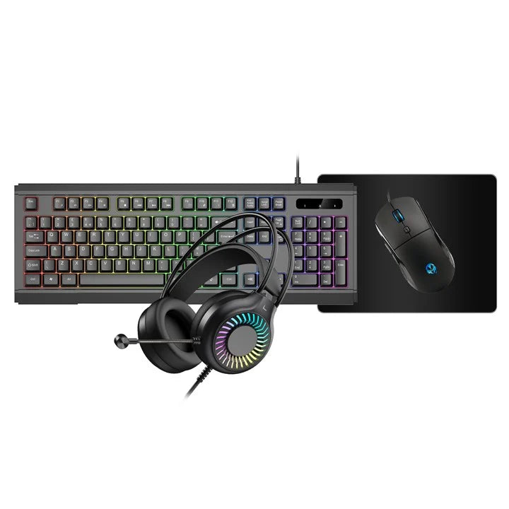 VIDA Gamer 4-in-1 RGB Gaming Kit | Keyboard, Mouse, Headset & Mouse Mat | UK Layout