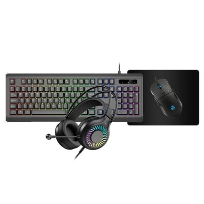 VIDA Gamer 4-in-1 RGB Gaming Kit | Keyboard, Mouse, Headset & Mouse Mat | UK Layout