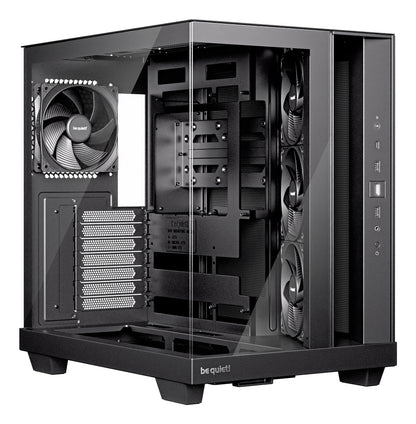 be quiet! Light Base 500 BGW83, Mid-Tower ATX, Tempered Glass, 4x PWM Fans, USB-C, 360mm Rad Support, Black