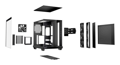 be quiet! Light Base 500 BGW83, Mid-Tower ATX, Tempered Glass, 4x PWM Fans, USB-C, 360mm Rad Support, Black