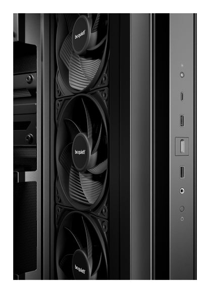 be quiet! Light Base 500 BGW83, Mid-Tower ATX, Tempered Glass, 4x PWM Fans, USB-C, 360mm Rad Support, Black