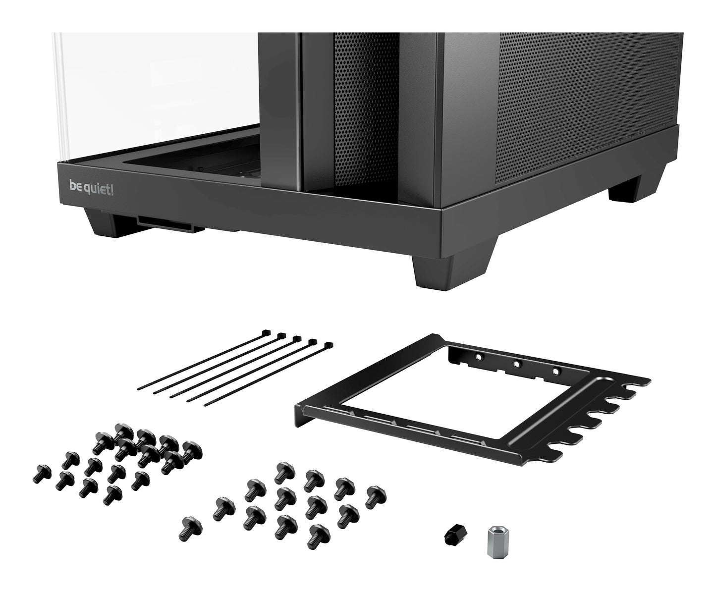 be quiet! Light Base 500 BGW83, Mid-Tower ATX, Tempered Glass, 4x PWM Fans, USB-C, 360mm Rad Support, Black