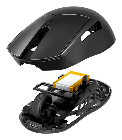 be quiet! Dark Perk Ergo Wireless Gaming Mouse | Lightweight 55g, PixArt PAW3950, 32000 DPI, 110Hr Battery, 8000Hz Polling