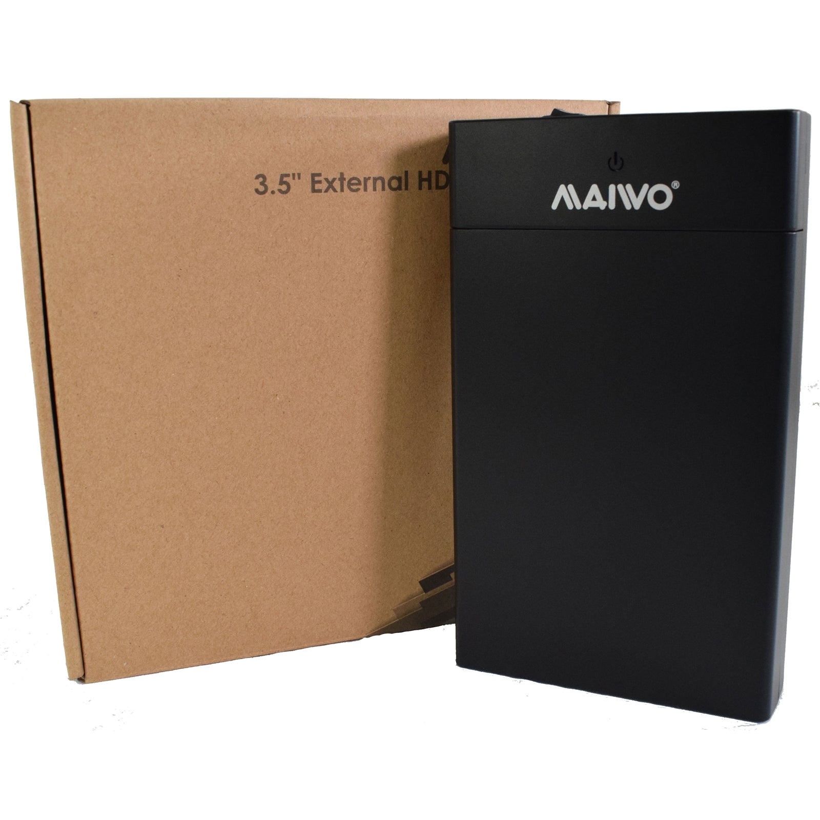 Maiwo USB 3.0 3.5" External Hard Drive Enclosure  with Power Adapter - PC Gear UK