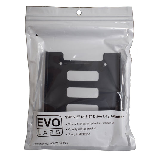 Evo Labs 2.5 INCH to 3.5 INCH Single Internal Drive Bay Adapter, Metal, for 2.5 INCH SSD/HDD - PC Gear UK