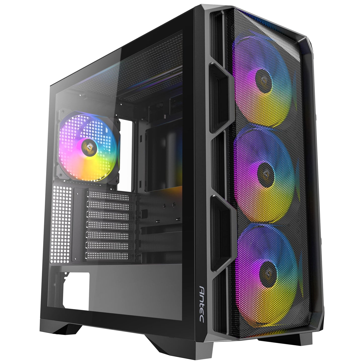 Antec, Antec AX1000 ARGB Mid-Tower Case, E-ATX/ATX/mATX/ITX, 4x 140mm ARGB Fans, Tempered Glass, Black, Mid tower