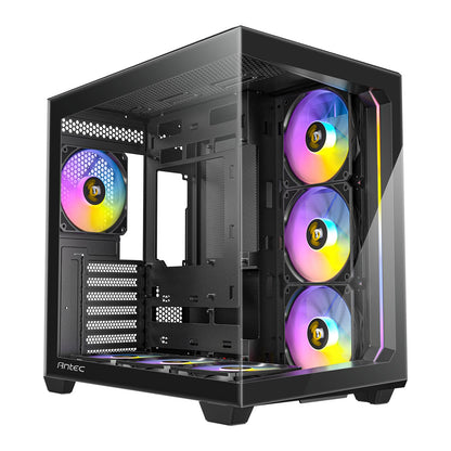 Antec, Antec Constellation C5 Mid-Tower Case, ATX/mATX/ITX, 7x 120mm ARGB PWM Fans, 270° Tempered Glass, Dual Chamber, Black, Mid Tower