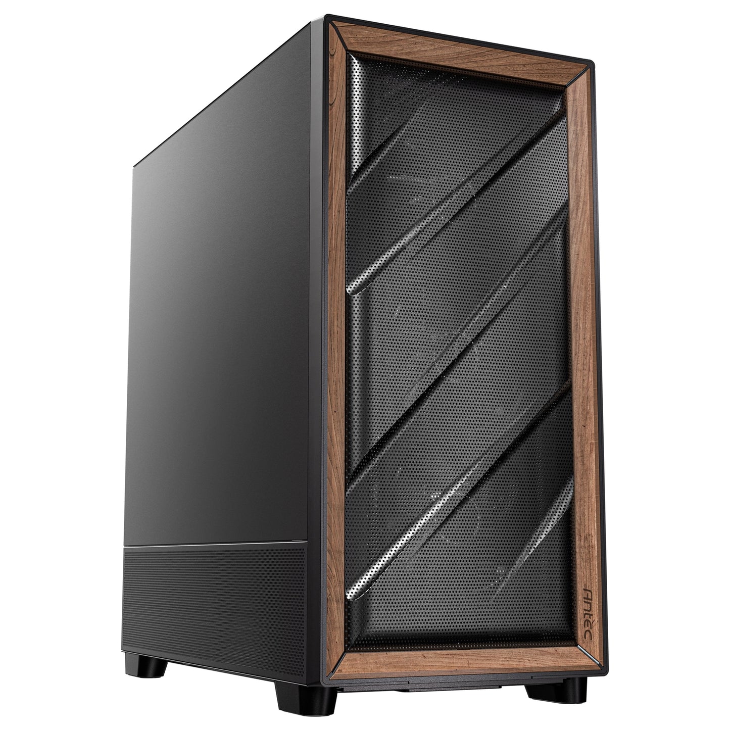 Antec, Antec Flux SE Full Tower PC Case with Solid Side Panel, Black/Wood, 5x Pre-Installed Fans, USB Type-C, E-ATX/ATX/mATX/mITX Compatibility, : Mid Tower
