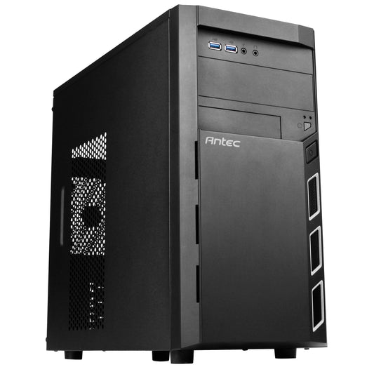 ANTEC VSK 3000 Elite Case, Home & Business, Black, Micro Tower, 2 x USB 3.0, Micro ATX, Mini-ITX, Perfect for Enterprise Users - PC Gear UK