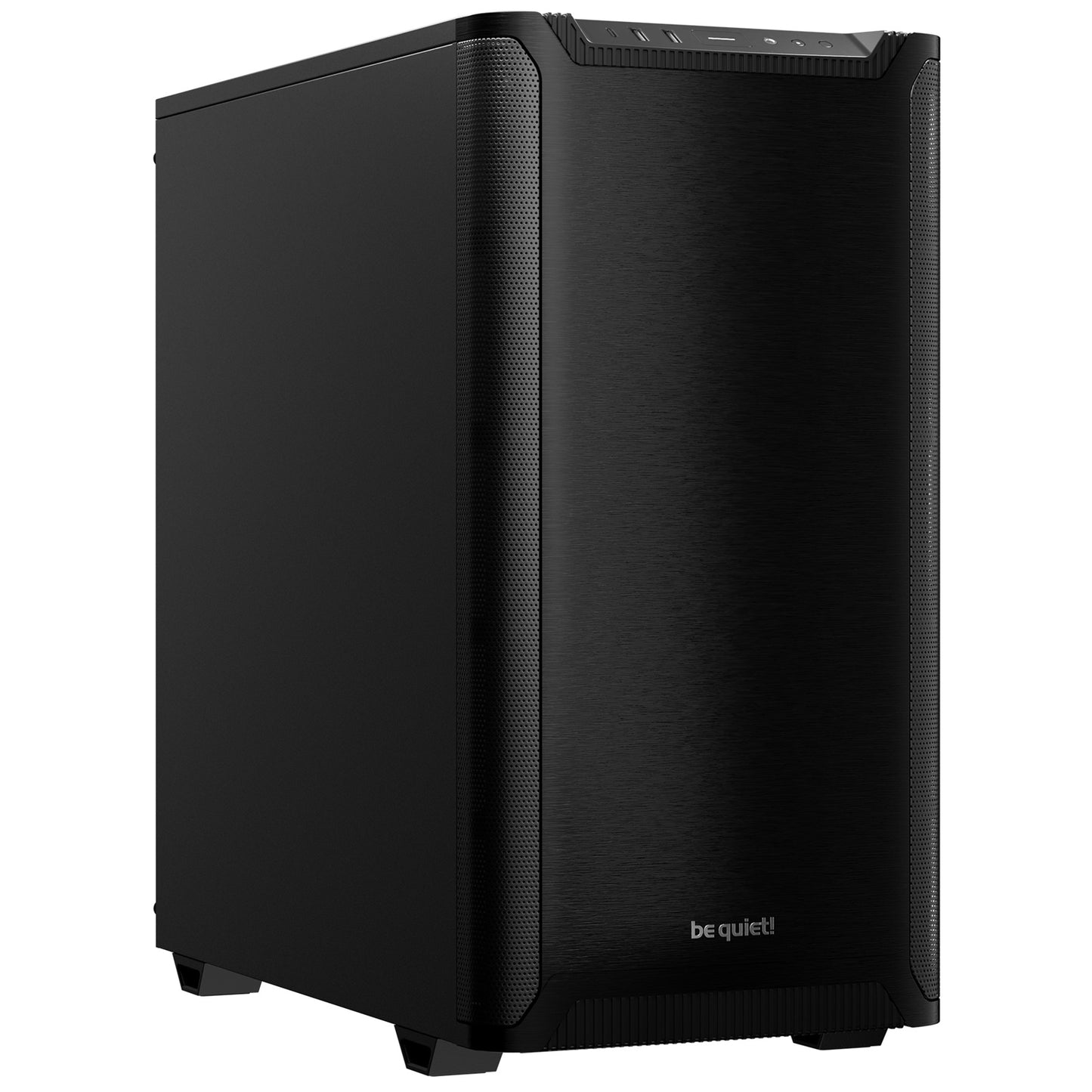be quiet! Pure Base 501 Case, Black, Mid Tower, 2 x USB Type-A, 1 x USB Type-C, 2 x Pure Wings 2 140mm Black PWM Fans Included, Exchangeable Top Cover for Silent or High Performance, Insulation Mats on Front, Sides & Top - PC Gear UK