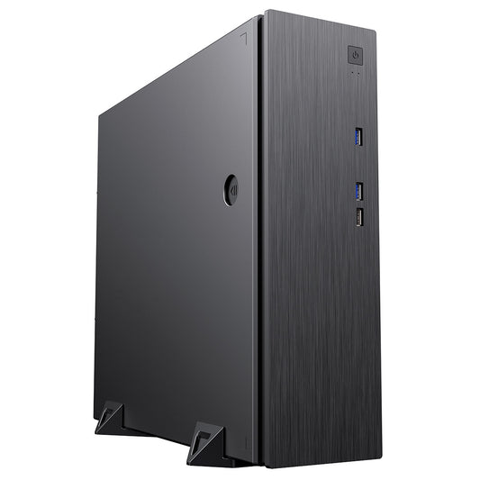 CiT S506 Case, Home & Business, Black, Slim Desktop Chassis, 2 x USB 3.0 / 1 x USB 2.0, Full Tool-Less Design, Micro ATX, Mini-ITX, TFX PSU Form Factor Required - PC Gear UK