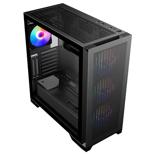 CRONUS Phanes Gaming PC Case, Full Tower with Tempered Glass, ARGB Lighting, Enhanced Connectivity, and Superior Airflow, ATX, Micro ATX, Mini-ITX, and E-ATX - PC Gear UK